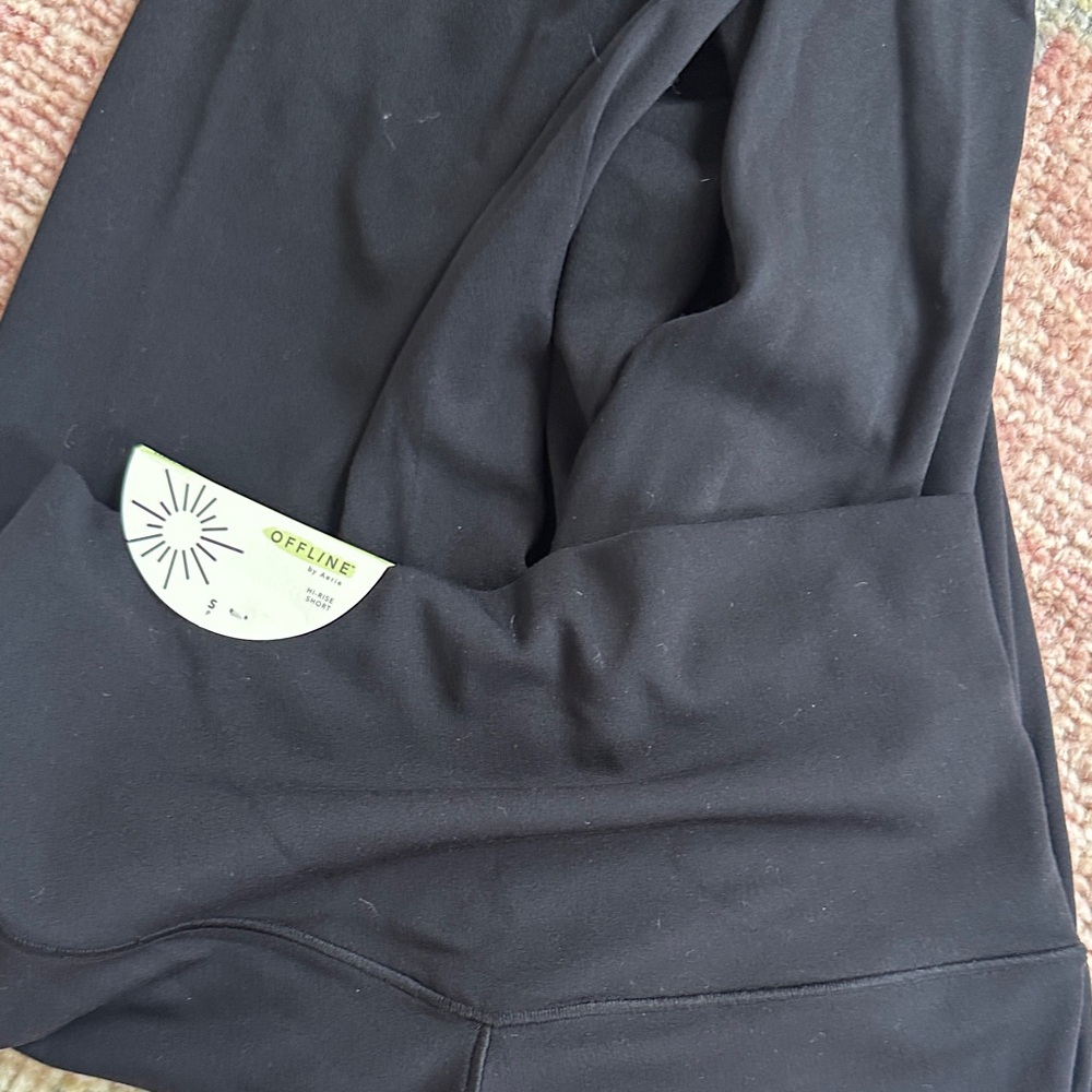 Aerie Black Offline Leggings Flare Short